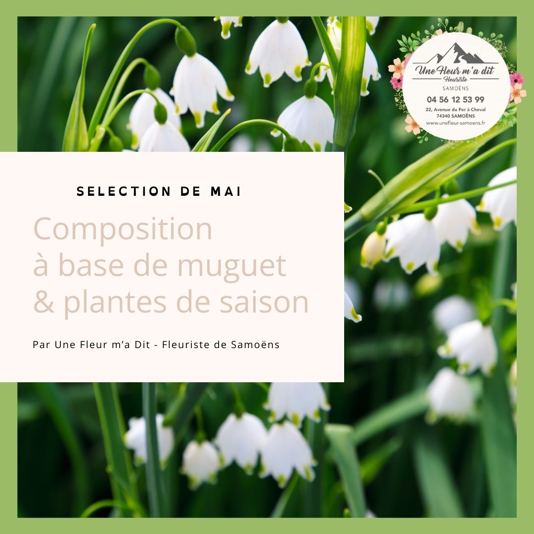 Bouquet printanier - Muguet, Rose, Germini, Oeillet - Une Fleur m'a dit - Fleuriste Samoens