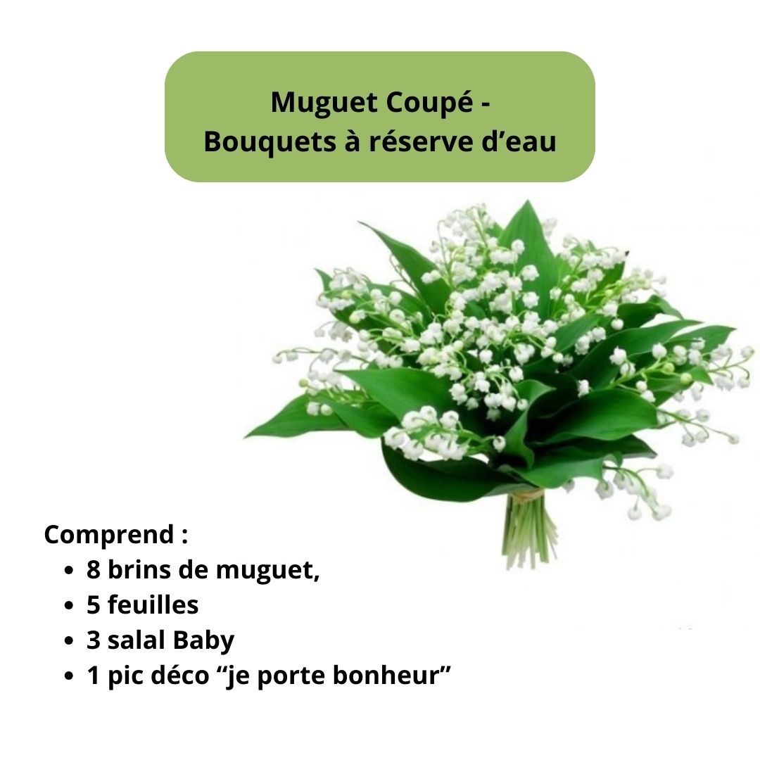 Bouquet Muguet Coupé - 8 brins - Une Fleur m'a dit - Fleuriste Samoens